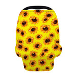 Yellow Sunflower Pattern Print Baby Seat Cover