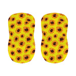 Yellow Sunflower Pattern Print Bar Stool Covers