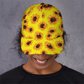 Yellow Sunflower Pattern Print Baseball Cap