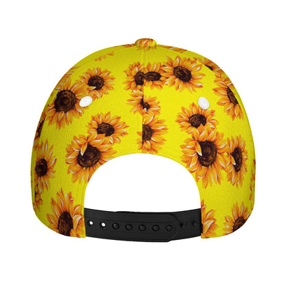 Yellow Sunflower Pattern Print Baseball Cap