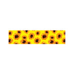 Yellow Sunflower Pattern Print Bed Runner