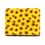 Yellow Sunflower Pattern Print Bifold Wallet