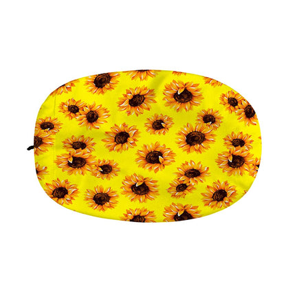 Yellow Sunflower Pattern Print Car Side Mirror Covers