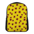 Yellow Sunflower Pattern Print Casual Backpack