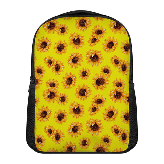 Yellow Sunflower Pattern Print Casual Backpack