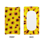 Yellow Sunflower Pattern Print Changing Pad Cover