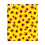 Yellow Sunflower Pattern Print Curtain
