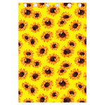 Yellow Sunflower Pattern Print Curtain