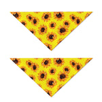 Yellow Sunflower Pattern Print Dog Bandana
