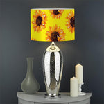 Yellow Sunflower Pattern Print Drum Lamp Shade