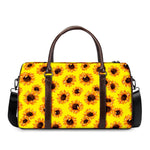 Yellow Sunflower Pattern Print Duffle Bag