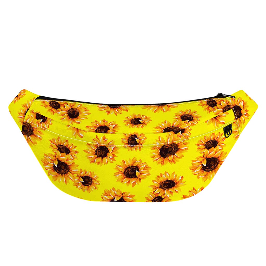 Yellow Sunflower Pattern Print Fanny Pack