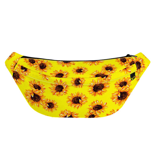 Yellow Sunflower Pattern Print Fanny Pack