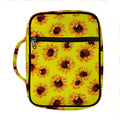 Yellow Sunflower Pattern Print Front Pocket Bible Bag