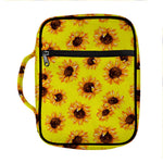 Yellow Sunflower Pattern Print Front Pocket Bible Bag