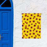 Yellow Sunflower Pattern Print Garden Flag
