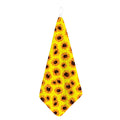 Yellow Sunflower Pattern Print Hand Towel