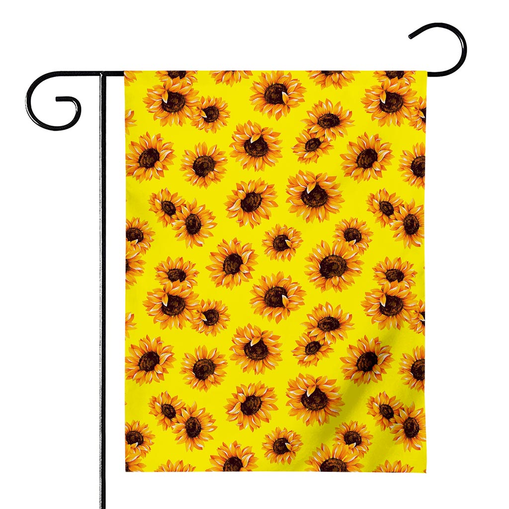 Yellow Sunflower Pattern Print House Flag