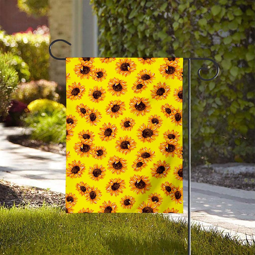 Yellow Sunflower Pattern Print House Flag