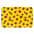 Yellow Sunflower Pattern Print Indoor Door Mat