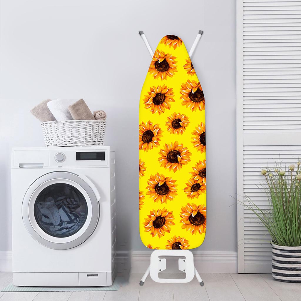 Yellow Sunflower Pattern Print Ironing Board Cover