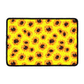 Yellow Sunflower Pattern Print Kitchen Mat