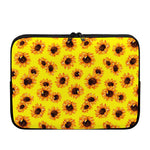 Yellow Sunflower Pattern Print Laptop Sleeve