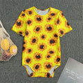 Yellow Sunflower Pattern Print Men's Bodysuit