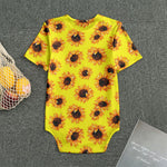 Yellow Sunflower Pattern Print Men's Bodysuit