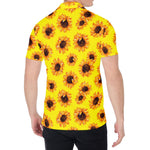 Yellow Sunflower Pattern Print Men's Shirt