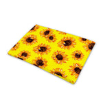 Yellow Sunflower Pattern Print Pet Cooling Mat Cover