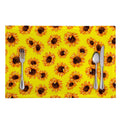 Yellow Sunflower Pattern Print Placemat