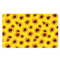 Yellow Sunflower Pattern Print Polyester Doormat