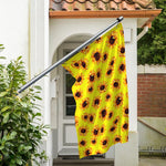 Yellow Sunflower Pattern Print Polyester Flag