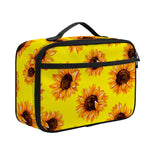 Yellow Sunflower Pattern Print Portable Lunch Bag