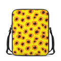 Yellow Sunflower Pattern Print Rectangular Crossbody Bag
