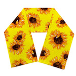 Yellow Sunflower Pattern Print Scarf