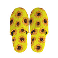 Yellow Sunflower Pattern Print Slippers