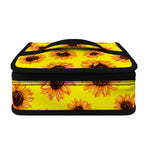 Yellow Sunflower Pattern Print Small Lunch Bag