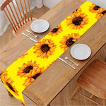 Yellow Sunflower Pattern Print Table Runner