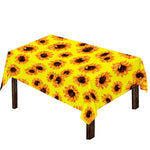 Yellow Sunflower Pattern Print Tablecloth