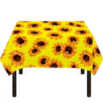 Yellow Sunflower Pattern Print Tablecloth