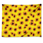 Yellow Sunflower Pattern Print Tapestry