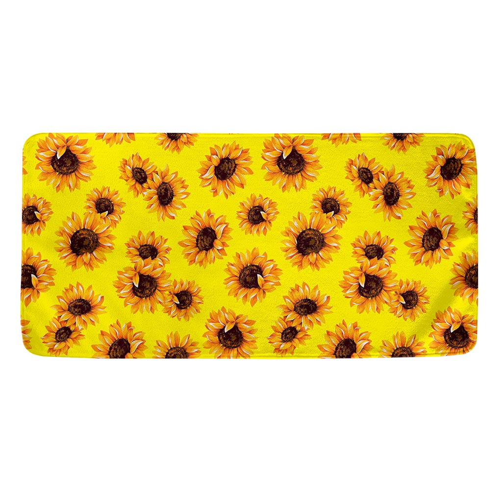 Yellow Sunflower Pattern Print Towel