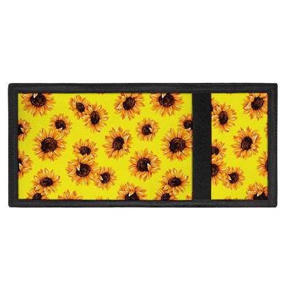 Yellow Sunflower Pattern Print Trifold Wallet