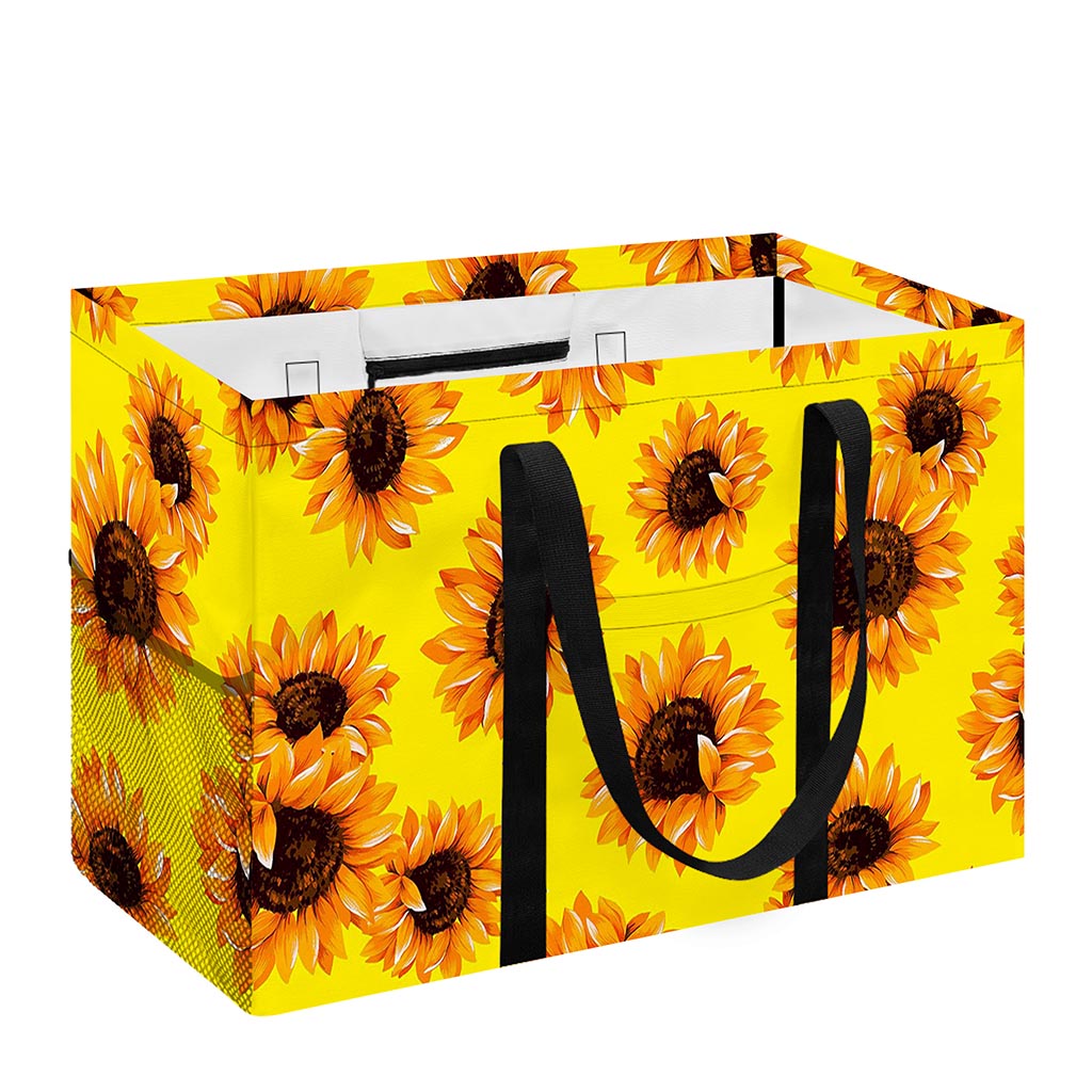 Yellow Sunflower Pattern Print Utility Tote Bag