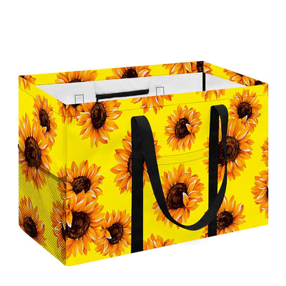Yellow Sunflower Pattern Print Utility Tote Bag