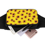 Yellow Sunflower Pattern Print Waist Bag