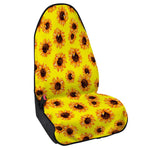 Yellow Sunflower Pattern Print Waterproof Car Seat Cover