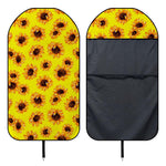 Yellow Sunflower Pattern Print Waterproof Car Seat Cover